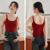 莫代爾雙肩帶胸墊背心